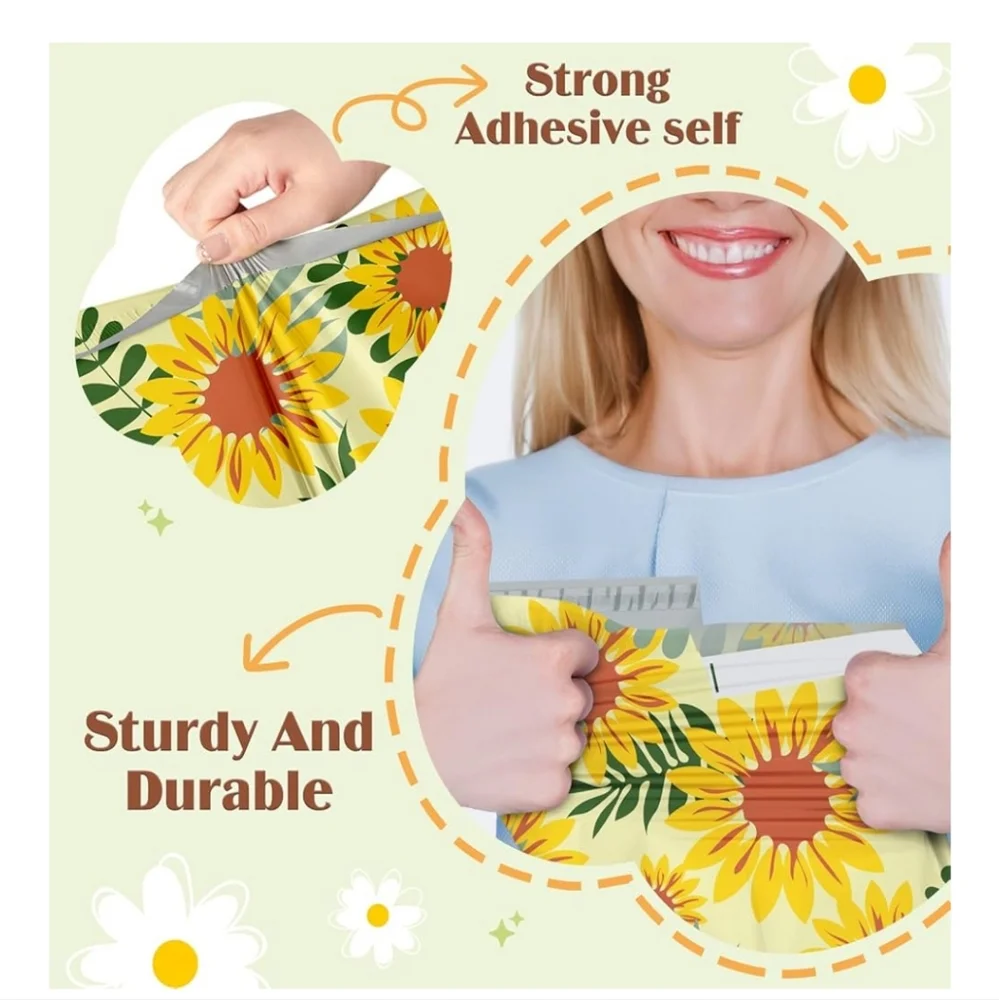 15 Sunflower Polymailer Packages